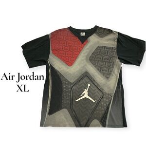 Vintage Air Jordan‎ Graphic T Shirt Black XL Jumpman Basketball  All Over Print